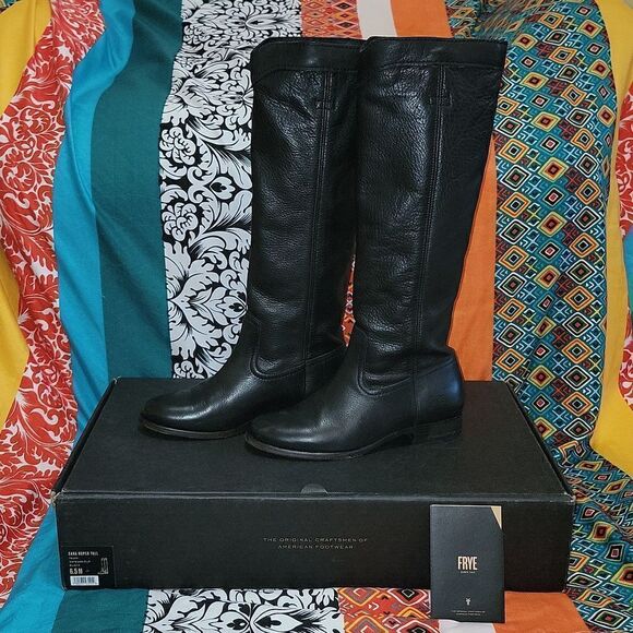 Frye Cora Roper Tall Back Riding  Boots in Box Size 6.5 - Picture 8 of 14